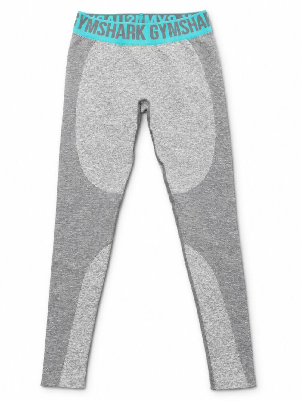 Gymshark Flex Leggings Light Grey Marl Pale Turquoise
